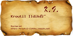 Kroutil Ildikó névjegykártya