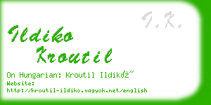 ildiko kroutil business card